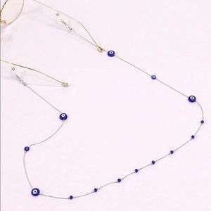 VB Face mask/ Sunglasses Evil Eye Blue Chain